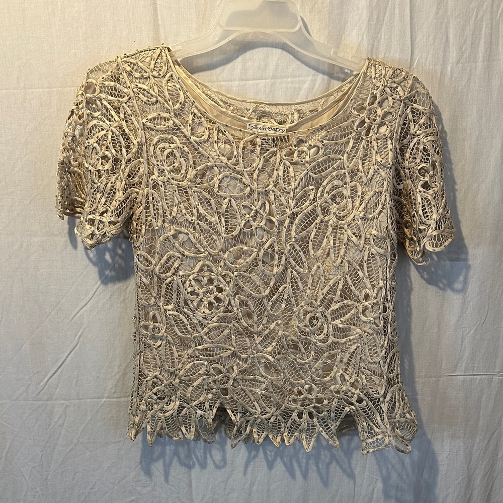 Elegant Lace Blouse in Cream